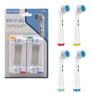 4-Pack Replacement Toothbrush Heads Compatible w/ Oral B soft and sensitive